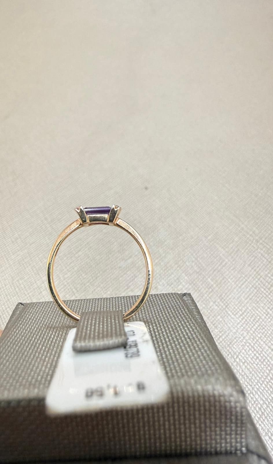 ANILLO EN ORO ROSA DE 18K AMATISTA Y DIAMANTES