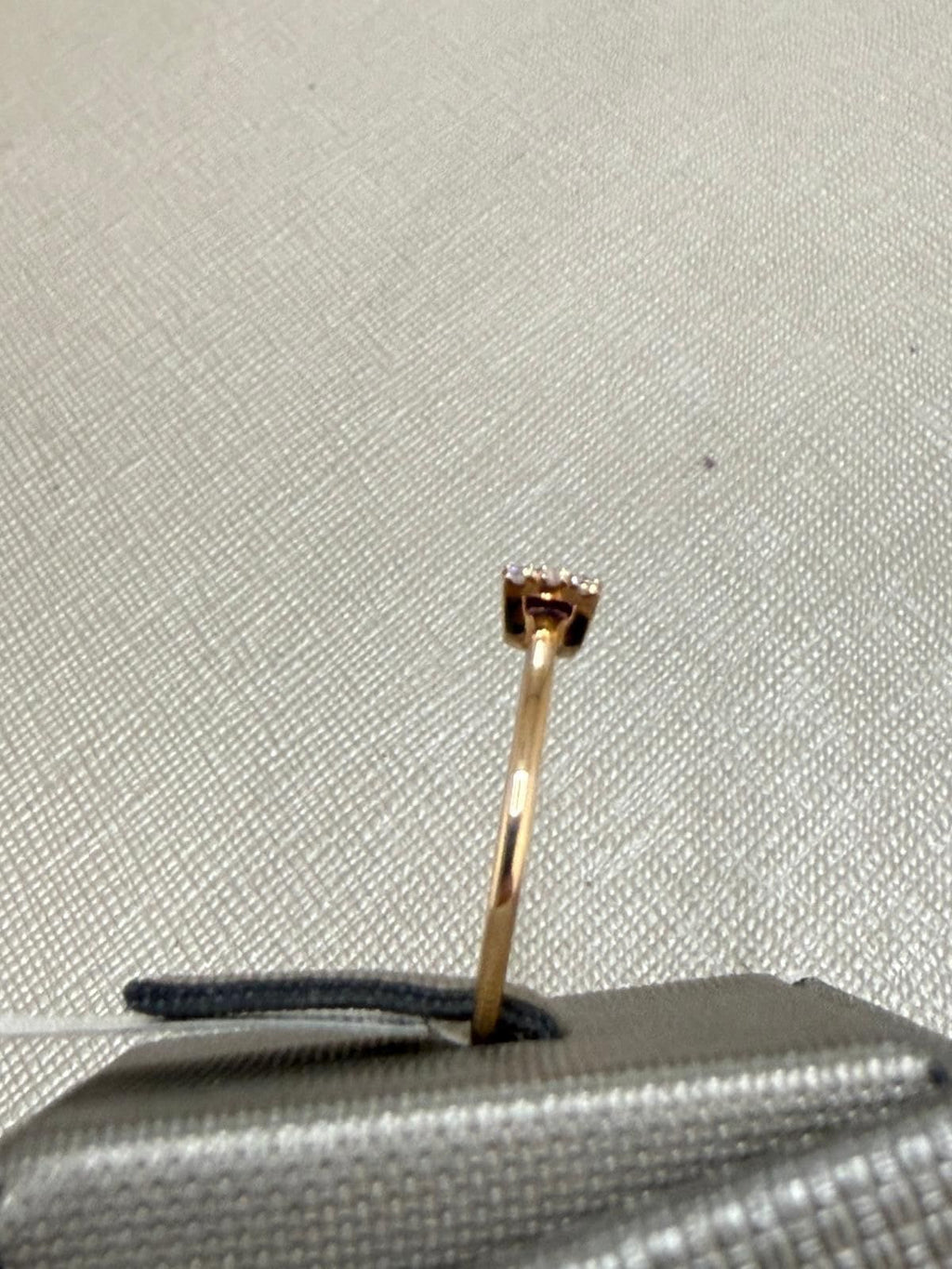 ANILLO EN ORO ROSA DE 18K AMATISTA Y DIAMANTES