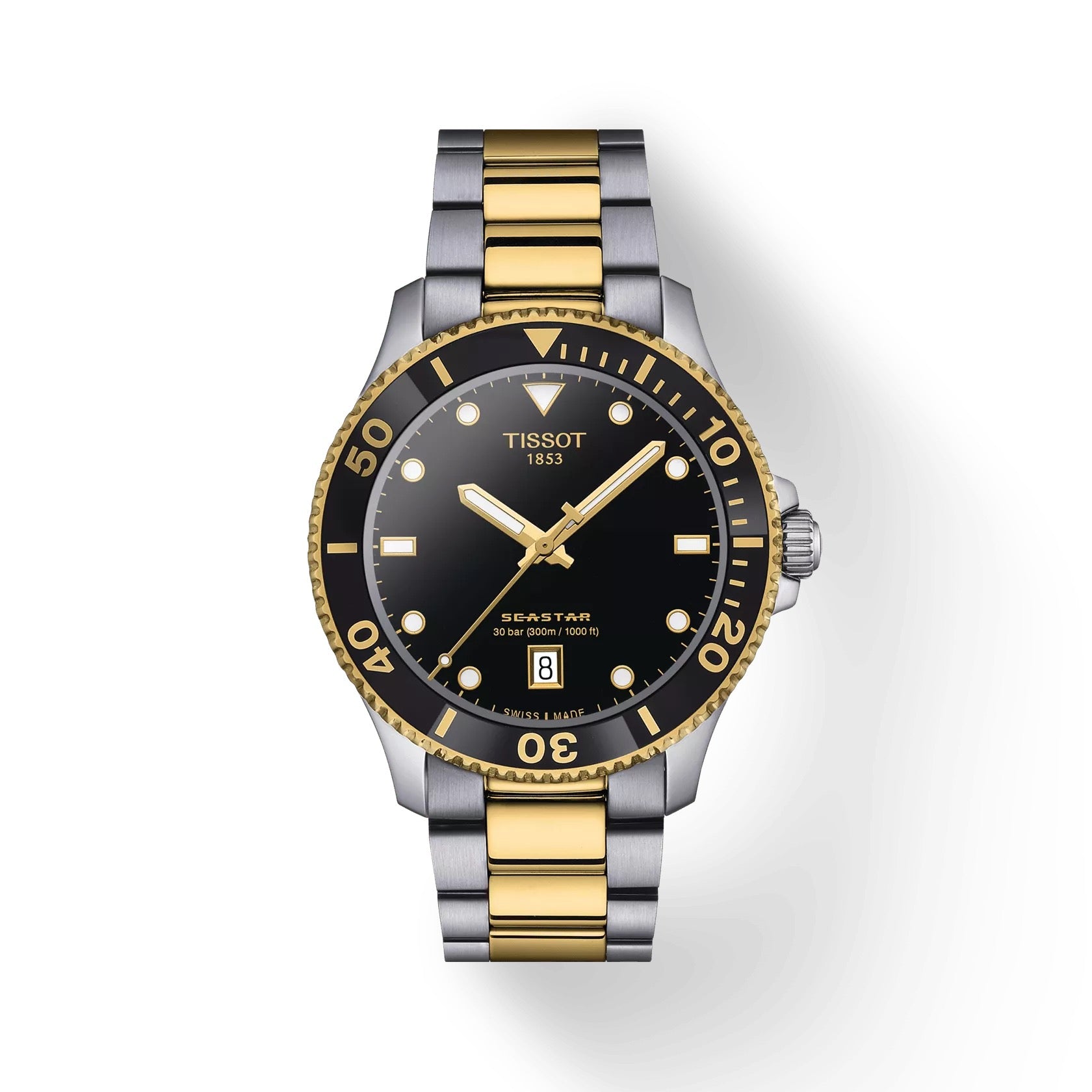 TISSOT SEASTAR 1000 DE 40 MM ACERO Y DORADO