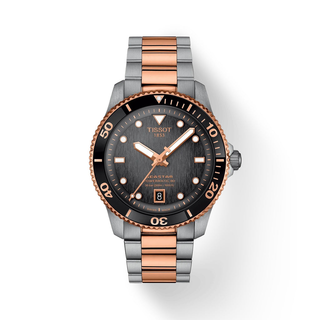 TISSOT SEASTAR 1000 DE 40 MM ACERO Y PVD ORO ROSA