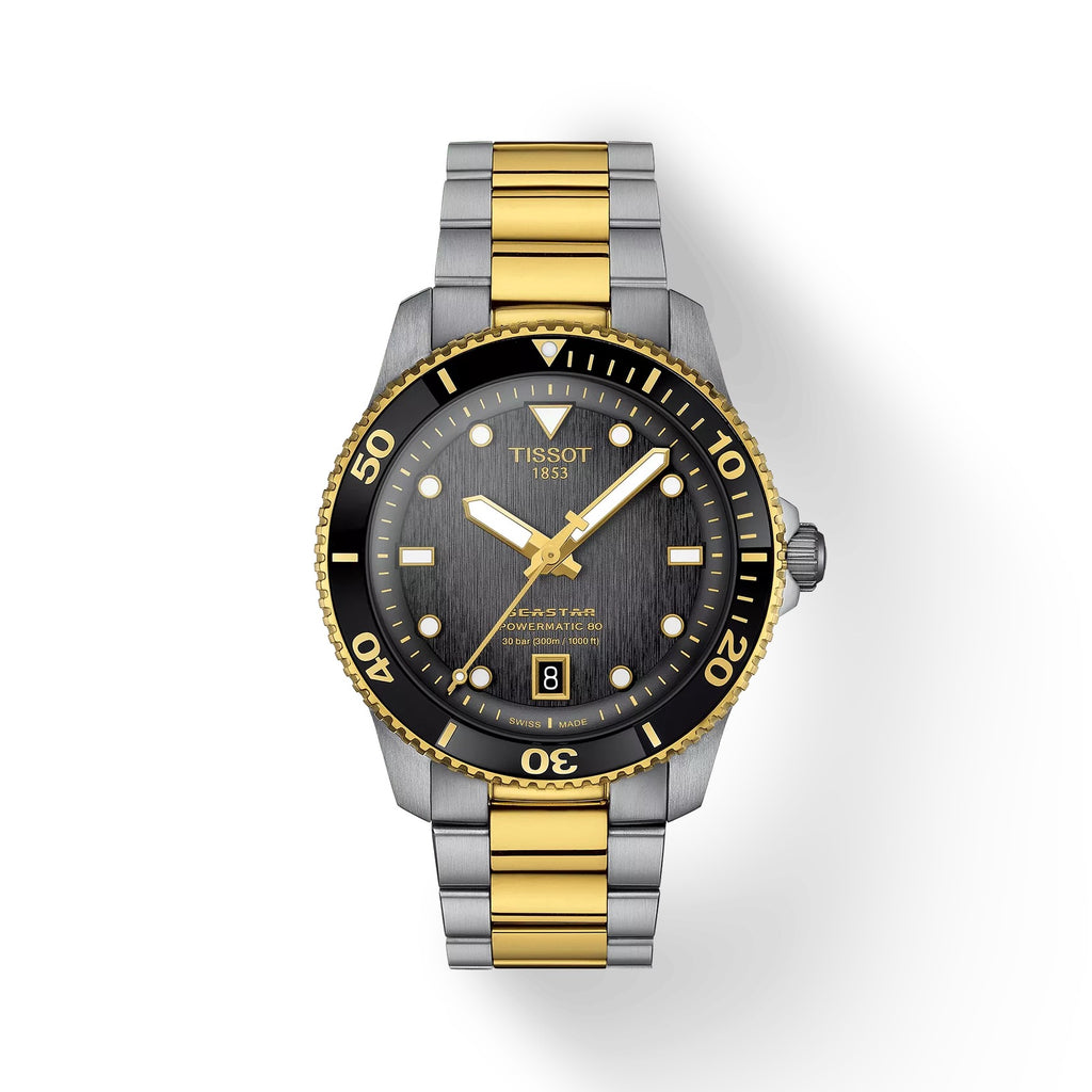 TISSOT SEASTAR 1000 DE 40 MM ACERO Y PVD ORO AMARILLO