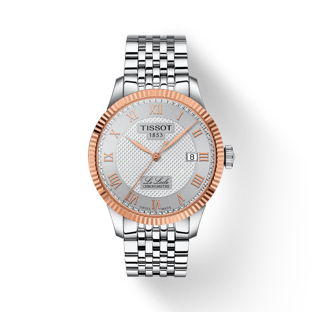 TISSOT LE LOCLE GOLD 39MM BISEL DE ORO ROSA