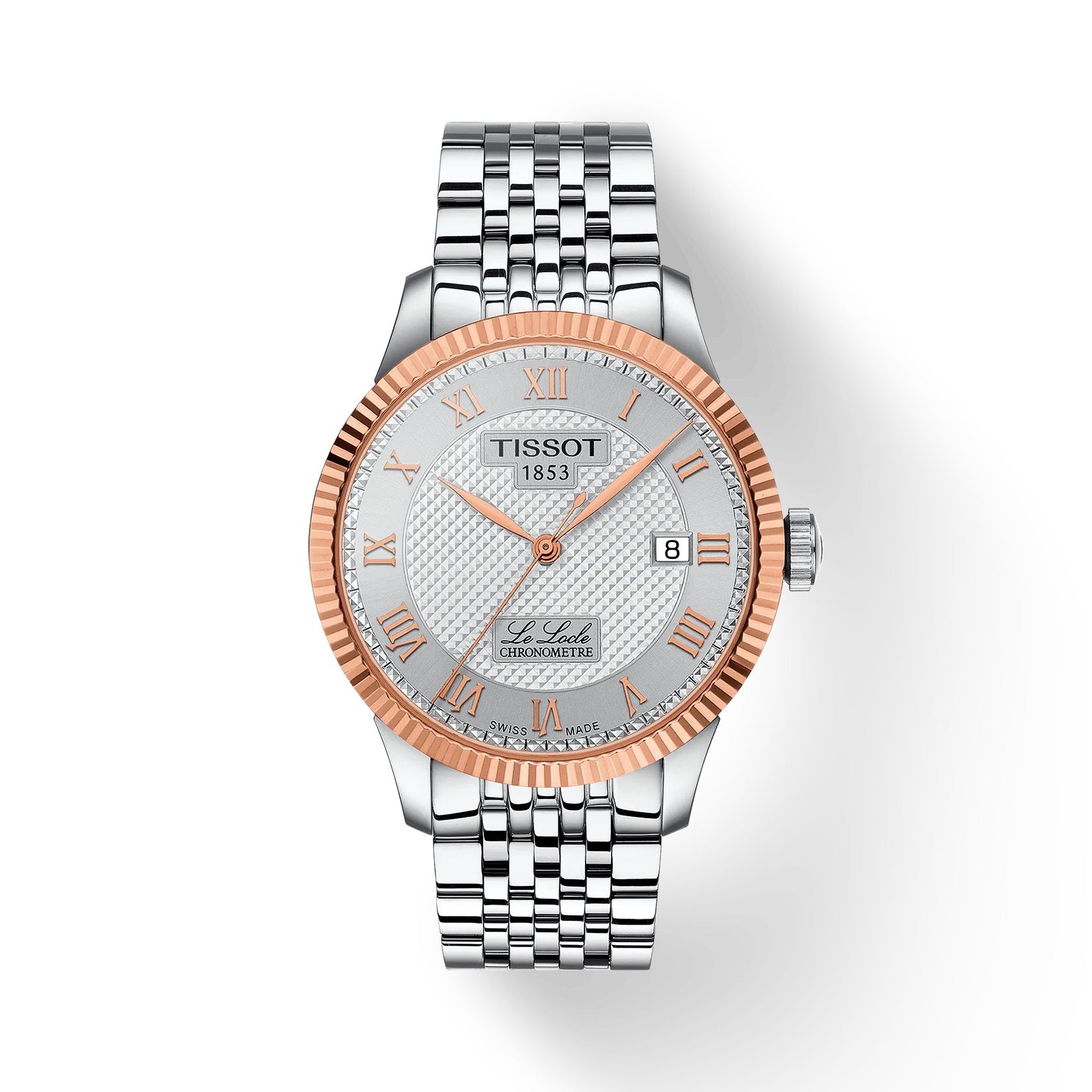 TISSOT LE LOCLE GOLD 39MM BISEL DE ORO ROSA